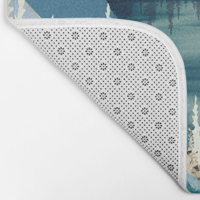 Blue Forest Lake Bath Mat Gallery Image 2