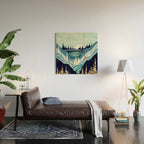 Blue Forest Lake Wood Wall Art Gallery Image 2