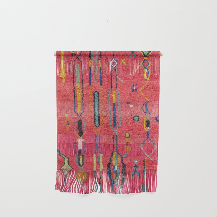 Traditional Moroccan Berber Carpet Arwtork Wall Hanging Gallery Image 1