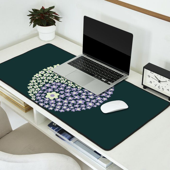 Floral yin-yang Desk Mat Gallery Image 2