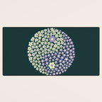Floral yin-yang Desk Mat Gallery Image 3