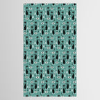 Mid Century Meow Atomic Kitty Christmas ©studioxtine Tablecloth Gallery Image 2