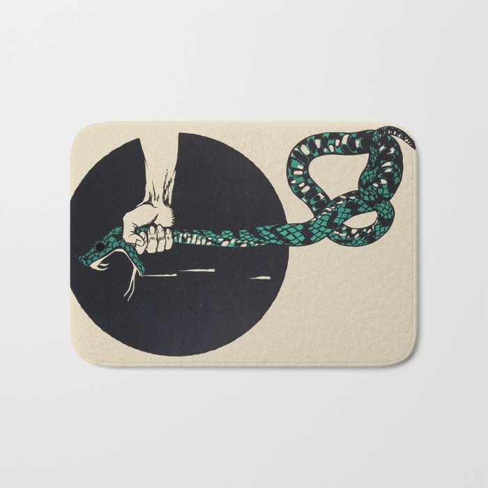 The strangling of a poisonous snake, representing the crushing colour lithograph G. Dorival 1918 Bath Mat Gallery Image 1