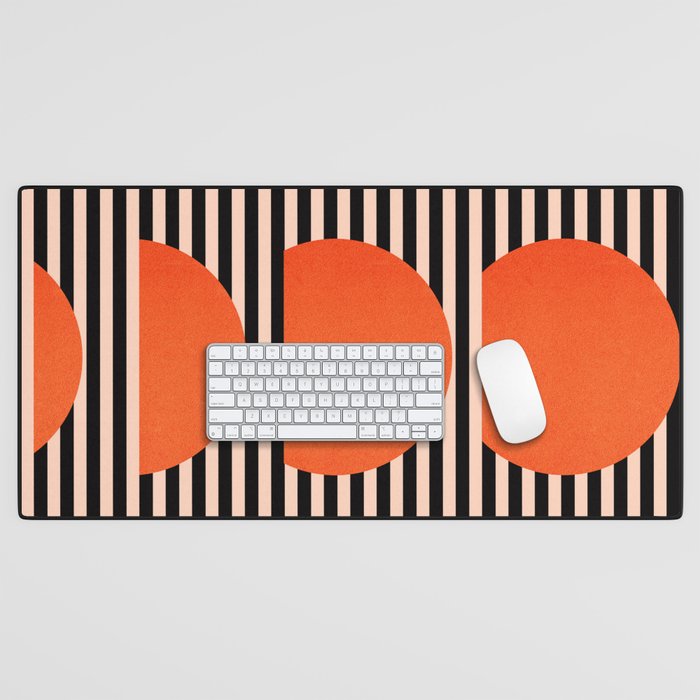 Abstraction_SUNSET_LINE_ART_Minimalism_001 Desk Mat Gallery Image 1