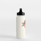 Colorful Thoughts Minimal Line Art Woman with Hibiscus Water Bottle Gallery Image 3