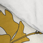 Colorful Thoughts Minimal Line Art Woman with Hibiscus Comforter Gallery Image 4