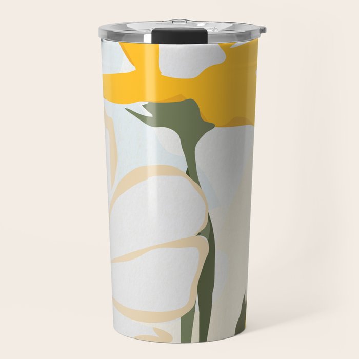 yellow flowers Travel Mug Gallery Image 1