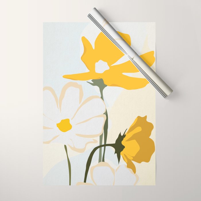 yellow flowers Wrapping Paper Gallery Image 1