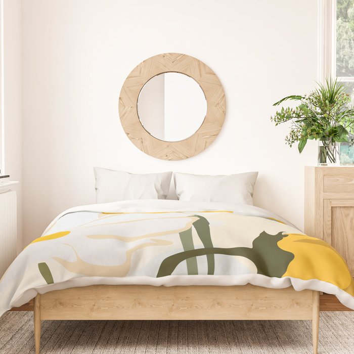 yellow flowers Duvet Cover Gallery Image 3