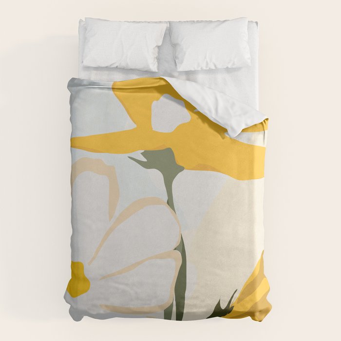yellow flowers Duvet Cover Gallery Image 1