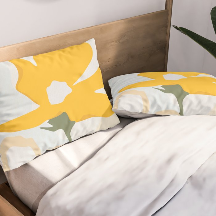 yellow flowers Pillow Sham Gallery Image 2