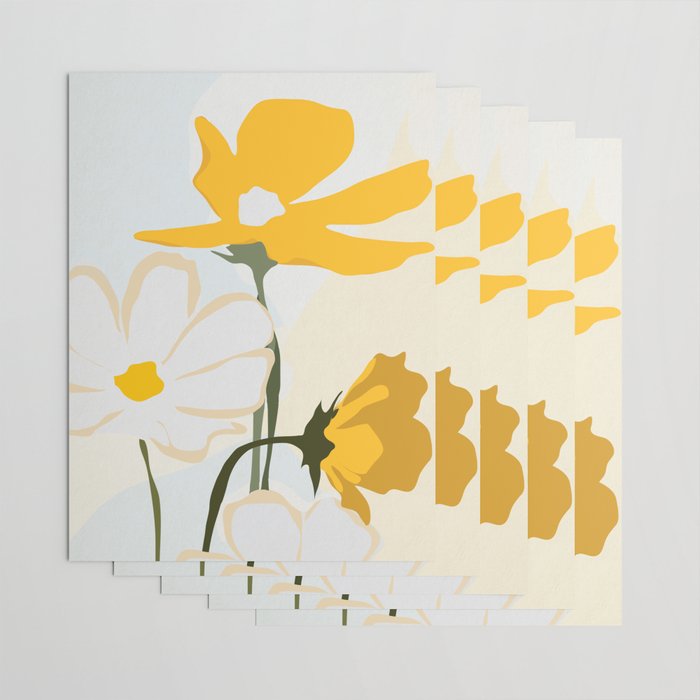 yellow flowers Wrapping Paper Gallery Image 3