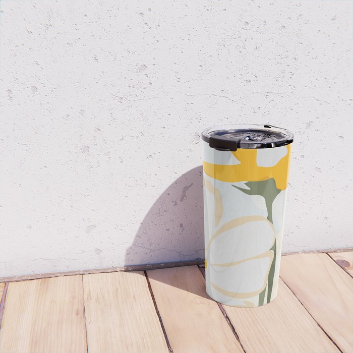 yellow flowers Travel Mug Gallery Image 4