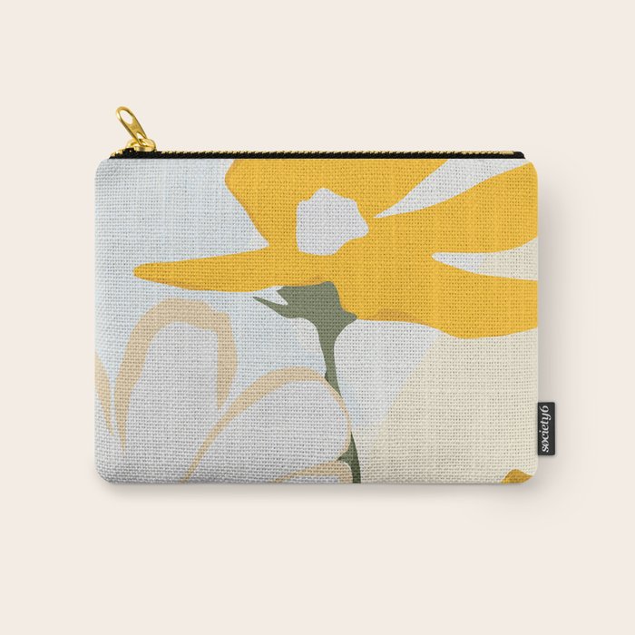 yellow flowers Carry All Pouch Gallery Image 1