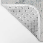 Plant based calming atmosphere soft blue Bath Mat Gallery Image 2