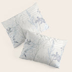 Plant based calming atmosphere soft blue Pillow Sham Gallery Image 3
