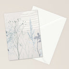Plant based calming atmosphere soft blue Stationery Card Gallery Image 2