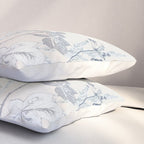 Plant based calming atmosphere soft blue Pillow Sham Gallery Image 3