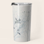 Plant based calming atmosphere soft blue Travel Mug Gallery Image 3