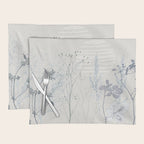 Plant based calming atmosphere soft blue Placemat Gallery Image 1