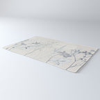 Plant based calming atmosphere soft blue Rug Gallery Image 3