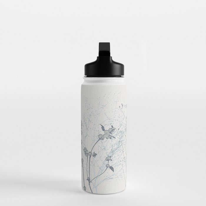 Plant based calming atmosphere soft blue Water Bottle Gallery Image 3