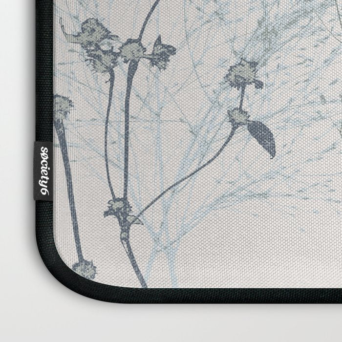 Plant based calming atmosphere soft blue Laptop Sleeve Gallery Image 3