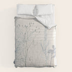 Plant based calming atmosphere soft blue Comforter Gallery Image 6