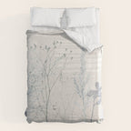 Plant based calming atmosphere soft blue Duvet Cover Gallery Image 6