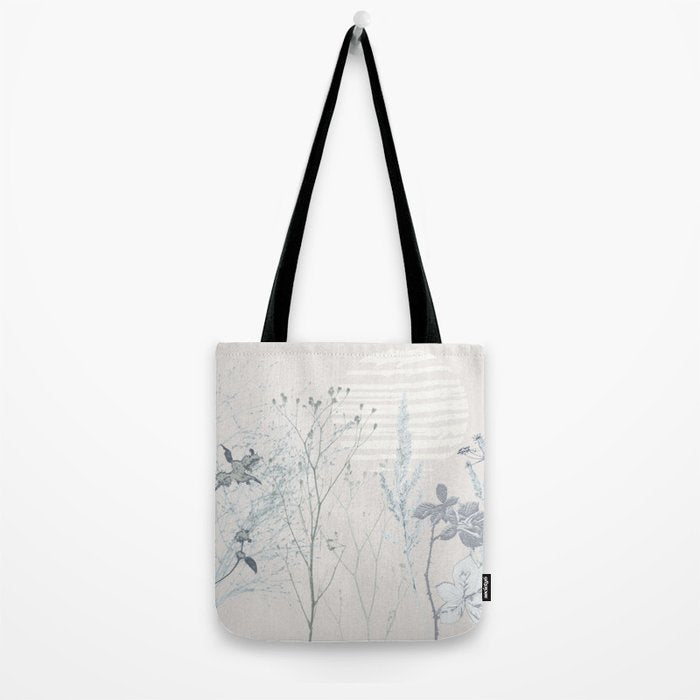 Plant based calming atmosphere soft blue Tote Bag Gallery Image 2