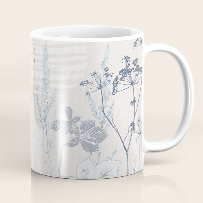 Plant based calming atmosphere soft blue Coffee Mug Gallery Image 1