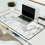 Plant based calming atmosphere soft blue Desk Mat Gallery Image 2