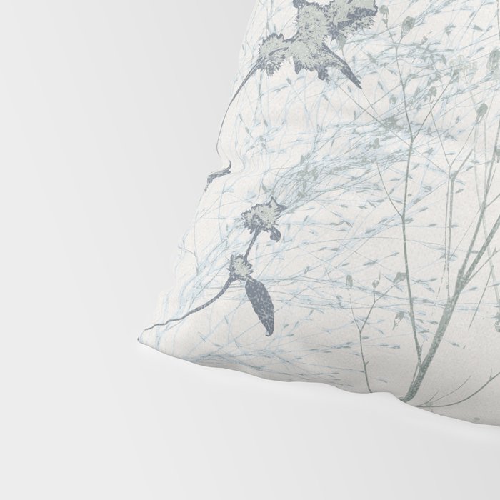 Plant based calming atmosphere soft blue Pillow Sham Gallery Image 4
