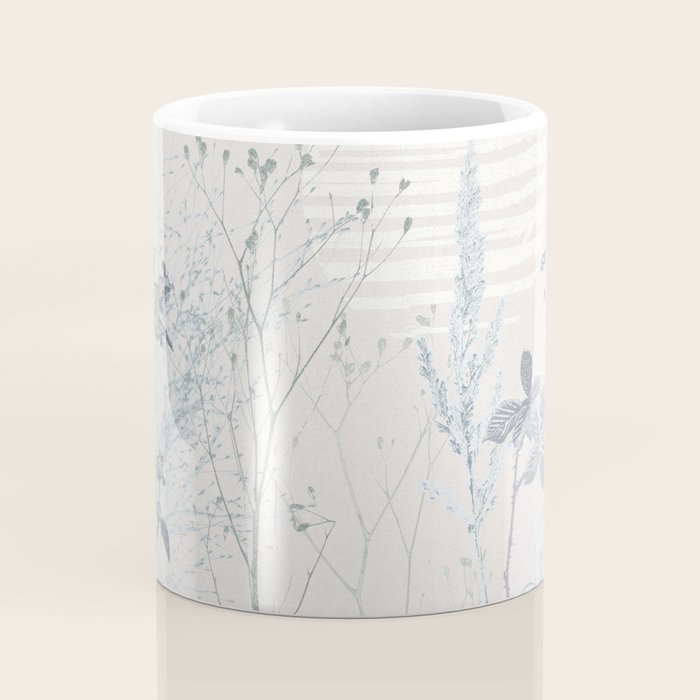 Plant based calming atmosphere soft blue Coffee Mug Gallery Image 4