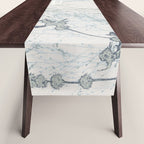 Plant based calming atmosphere soft blue Table Runner Gallery Image 1