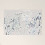 Plant based calming atmosphere soft blue Welcome Mat Gallery Image 1