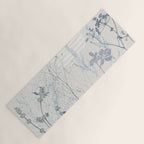 Plant based calming atmosphere soft blue Yoga Mat Gallery Image 1