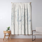 Plant based calming atmosphere soft blue Window Curtain Gallery Image 5