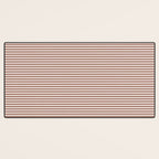 Fine Stripes Narrow Stripe Pattern in Mocha Brown Desk Mat Gallery Image 3