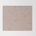Fine Stripes Narrow Stripe Pattern in Mocha Brown Throw Blanket Gallery Image 2