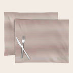 Fine Stripes Narrow Stripe Pattern in Mocha Brown Placemat Gallery Image 1