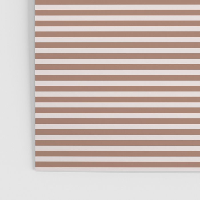 Fine Stripes Narrow Stripe Pattern in Mocha Brown Poster Gallery Image 3