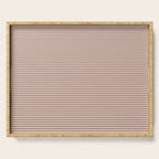 Fine Stripes Narrow Stripe Pattern in Mocha Brown Serving Tray Gallery Image 1