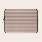 Fine Stripes Narrow Stripe Pattern in Mocha Brown Laptop Sleeve Gallery Image 1