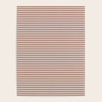 Fine Stripes Narrow Stripe Pattern in Mocha Brown Poster Gallery Image 4