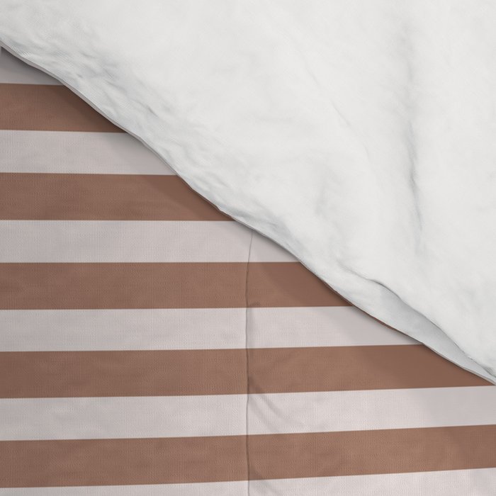 Fine Stripes Narrow Stripe Pattern in Mocha Brown Comforter Gallery Image 4