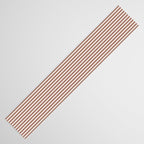 Fine Stripes Narrow Stripe Pattern in Mocha Brown Table Runner Gallery Image 3