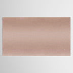 Fine Stripes Narrow Stripe Pattern in Mocha Brown Tablecloth Gallery Image 2