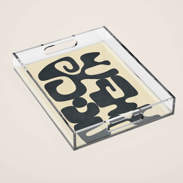 Modern Abstract  Shapes 1 Acrylic Tray Gallery Image 1