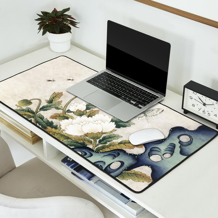 Butterflies and flowers : Minhwa-Korean traditional/folk art Desk Mat Gallery Image 2